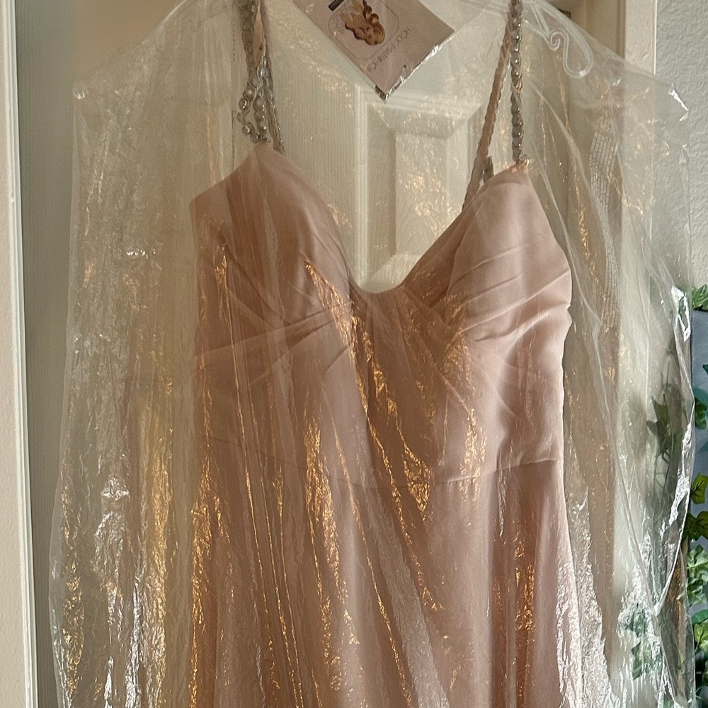 Hailey Paige Bridal party dress blush pink